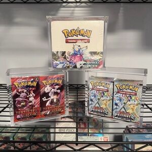 Pokemon Magnetic Booster Box Acrylic Case! Cleaning Cloth Included High Quality